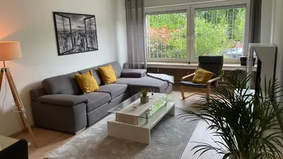 Ein Sitzbereich in der Unterkunft Apart70-Modern Design I Garden with Terrace I Smart TV I Free Parking I Free WiFi