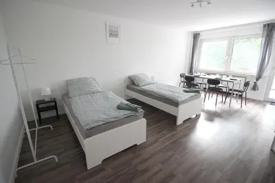 Ein Sitzbereich in der Unterkunft Cozy Apartment in Remscheid