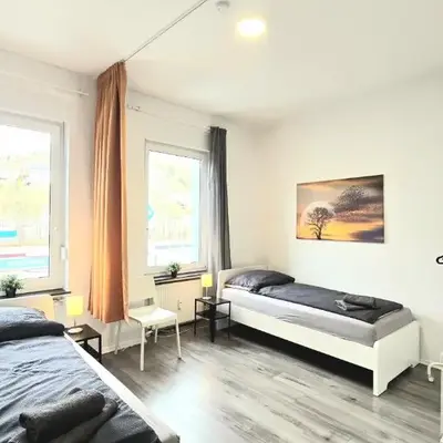 Modernes Apartment mit Einzelbetten & WLAN & kostenlosen Parkplätzen & voll ausgestattet in Altena