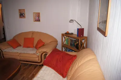 Ein Sitzbereich in der Unterkunft Ferienwohnung Bergisch Land