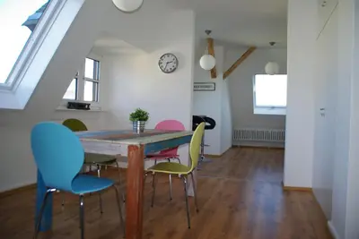 Ein Sitzbereich in der Unterkunft Altenbochumer Apartment