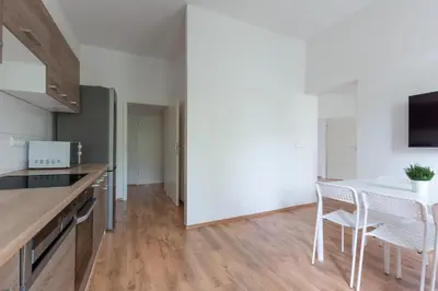 Küche/Küchenzeile in der Unterkunft T&K Apartments Duisburg 4 Apartments 110qm with balcony