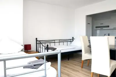 Ein Bett oder Betten in einem Zimmer der Unterkunft Ferienwohnung A 101