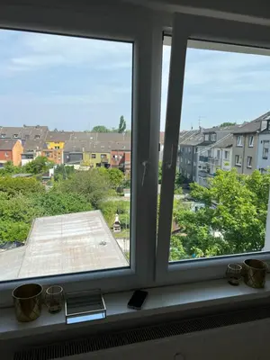 Ein Balkon oder eine Terrasse in der Unterkunft Möblierte Wohnung in Duisburg