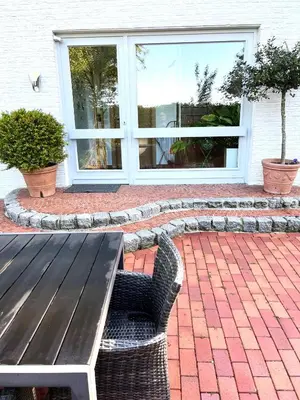 Ein Patio oder anderer Außenbereich in der Unterkunft Ferienwohnung Rehblick in Reken - Ruhe & Erholung pur!