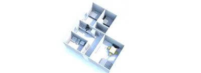 Grundriss der Unterkunft Stadtmensch Oberhausen 3 Schlafzimmer
