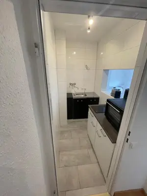 Küche/Küchenzeile in der Unterkunft Günstiges Apartment Gelsenkirchen Schalke