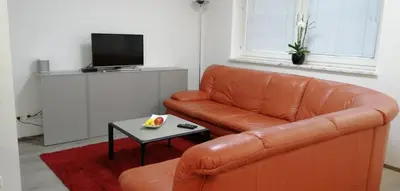 Ein Sitzbereich in der Unterkunft Vacational apartment