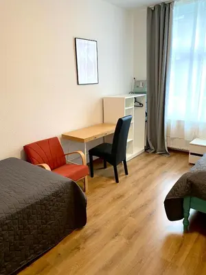 Ein Sitzbereich in der Unterkunft 2 Rooms, free Parking, 25 min to Düsseldorf, 150 Mbps WLAN