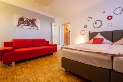 Ein Bett oder Betten in einem Zimmer der Unterkunft Innenstadt Appartement Essen