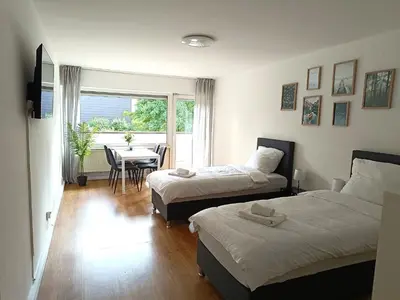 Grundriss der Unterkunft 3-Zimmer Wohnung in Ratingen nähe Messe (15min)