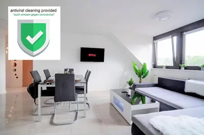 TV/Unterhaltungsangebot in der Unterkunft Top Equipped Netflix WLAN CentrO OLGA-Park
