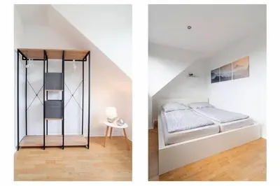 Ein Bett oder Betten in einem Zimmer der Unterkunft Top Equipped Netflix WLAN CentrO OLGA-Park