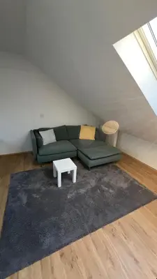 Ein Sitzbereich in der Unterkunft Apartmenthaus Somborn