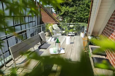 Ein Balkon oder eine Terrasse in der Unterkunft Marhold Apartments