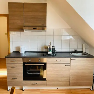 Küche/Küchenzeile in der Unterkunft Nette Kuschelige Wohnung 2