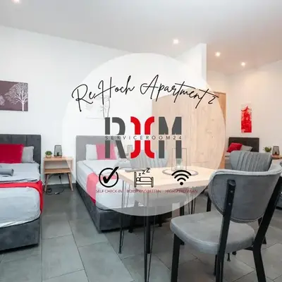 Serviceroom24 - Apartment 2 in Recklinghausen Hoch WLAN - Smart-TV - 24-7 Check-in und Küche