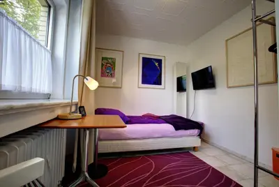 TV/Unterhaltungsangebot in der Unterkunft Air Boardinghouse Tulip Stockum, zu Fuß - 3 Minuten zur Messe