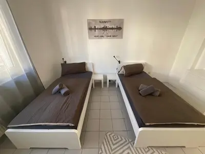 Ein Bett oder Betten in einem Zimmer der Unterkunft Wohnglück