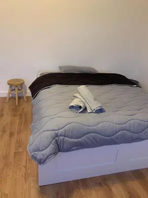 Ein Bett oder Betten in einem Zimmer der Unterkunft Monteur- & Ferienwohnungen in Dorsten Altstadt - ZENTRUM - NEU saniert