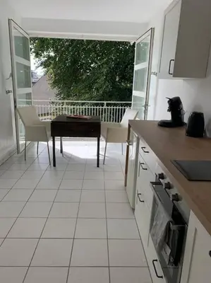 Küche/Küchenzeile in der Unterkunft Monteur- & Ferienwohnungen in Dorsten Altstadt - ZENTRUM - NEU saniert