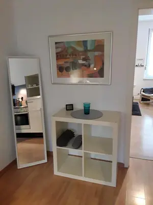 Küche/Küchenzeile in der Unterkunft TOP! möbliertes Apartment mit Parkplatz Nähe Messe Essen