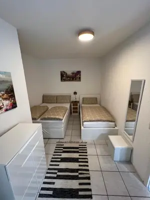 Ein Sitzbereich in der Unterkunft Alex Apartments