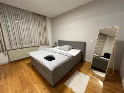 Ein Bett oder Betten in einem Zimmer der Unterkunft Ruhe-Oase