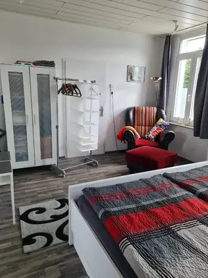 Ein Bett oder Betten in einem Zimmer der Unterkunft Drea's Ferienwohnung