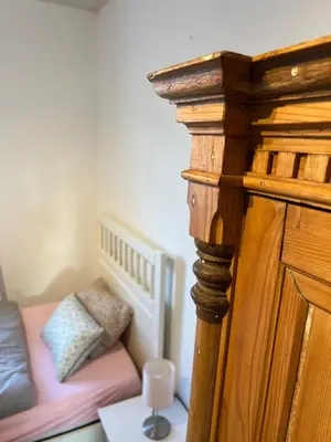 Ein Bett oder Betten in einem Zimmer der Unterkunft Auszeit im Pott - Ferienwohnung Lavendel