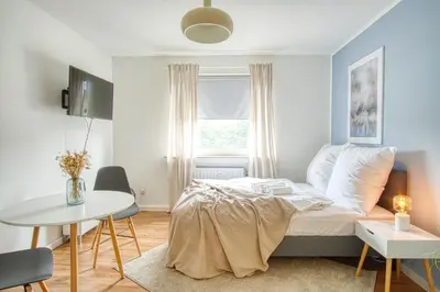 Ein Bett oder Betten in einem Zimmer der Unterkunft HOMEFY - Studio Stella