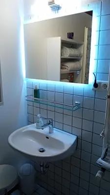 Ein Badezimmer in der Unterkunft Feierabend im Grünen