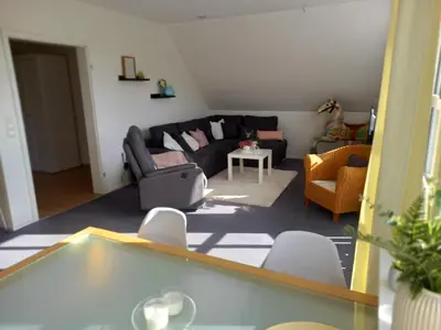Ein Sitzbereich in der Unterkunft Landidylle mit Garten, Whirlpool und Klima