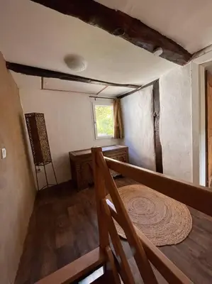 Ein Sitzbereich in der Unterkunft Wohnen auf dem Bauernhof