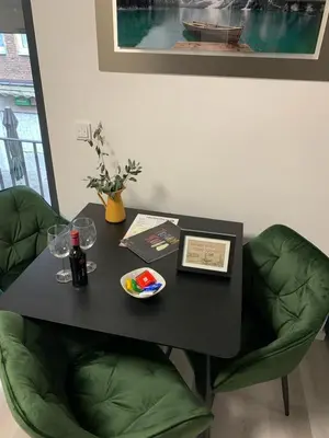 Ein Sitzbereich in der Unterkunft Mont Apartments