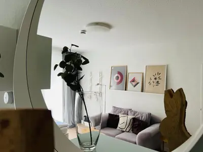 Ein Sitzbereich in der Unterkunft 1-2 Pers nur 0,3 km zur City von Wuppertal-modern