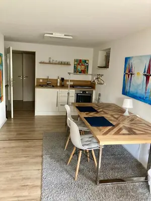 Küche/Küchenzeile in der Unterkunft Ferienwohnung Green Village