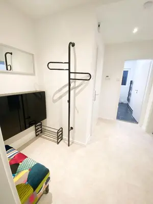 Ein Bett oder Betten in einem Zimmer der Unterkunft 1-3 Pers. 0,9 km zum Zentrum - moderne Wohnung in Remscheid