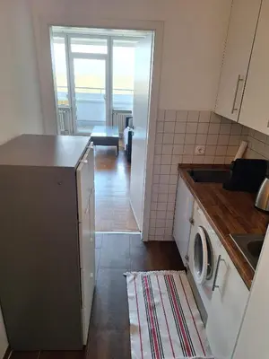Küche/Küchenzeile in der Unterkunft Business Messe Apartment & Wellness Spa