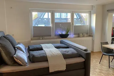 Ein Sitzbereich in der Unterkunft MyHome-Tiny -stilvollen Ruhepol