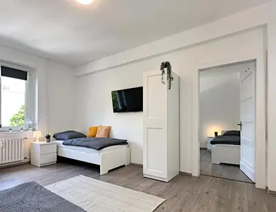 TV/Unterhaltungsangebot in der Unterkunft Monteurwohnung mit Balkon