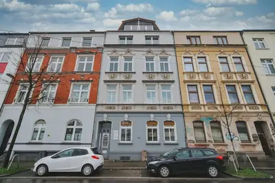 Das Gebäude in dem sich die Ferienwohnung befindet