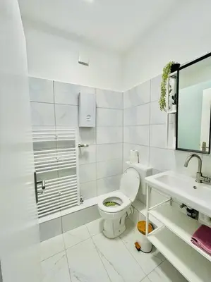 Ein Badezimmer in der Unterkunft City Wohnung Zentral 85-5