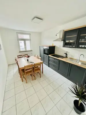 Küche/Küchenzeile in der Unterkunft City Wohnung Zentral 85-5