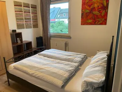 Ein Bett oder Betten in einem Zimmer der Unterkunft City Wohnung in Haltern gratis Parken, Netflix & Wäschepaket