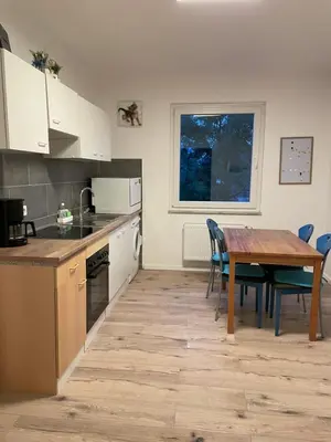 Küche/Küchenzeile in der Unterkunft City Wohnung in Haltern gratis Parken, Netflix & Wäschepaket