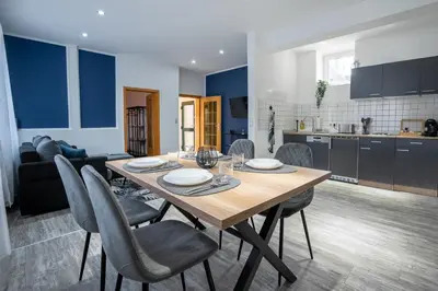 Küche/Küchenzeile in der Unterkunft MIRA StudioApartments NEU