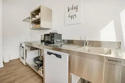 Küche/Küchenzeile in der Unterkunft Stilvoller Bungalow in Selm-Cappenberg