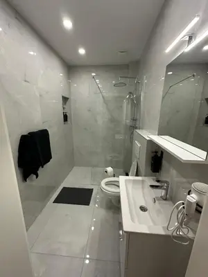 Ein Badezimmer in der Unterkunft Moparts