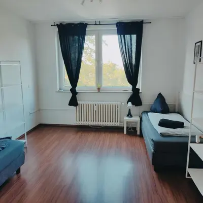 Ein Sitzbereich in der Unterkunft Ferienwohnung Monteurwohnung Messewohnung Duisburg Süd Grenze Düsseldorf 6 Personen
